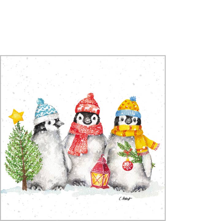 ppd Paperproducts Design GmbH - Wholesale Disposable Napkin - Heilige Pinguine Serviette 25x25