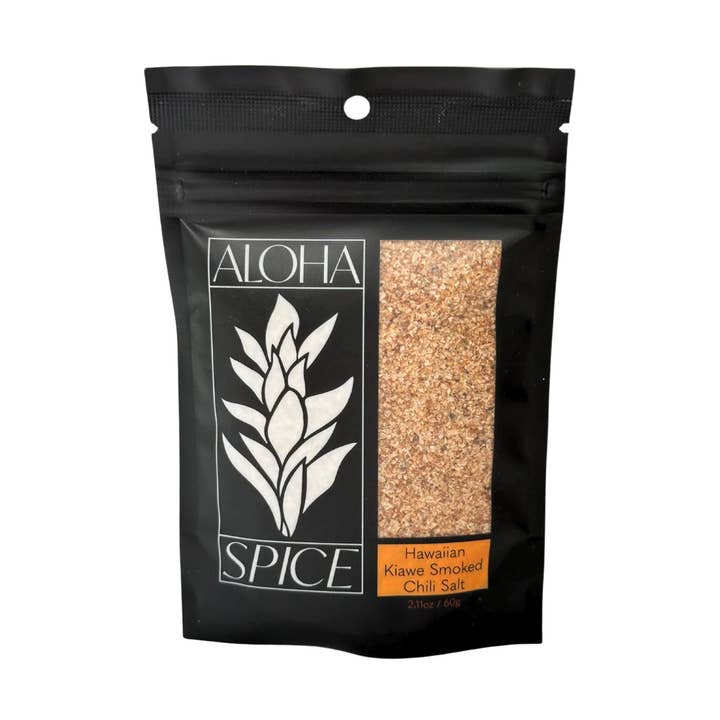Aloha Spice Company - Wholesale Salt - Hawaiian Kiawe Smoked Chili Salt 2.11 oz. Stand Up Pouch