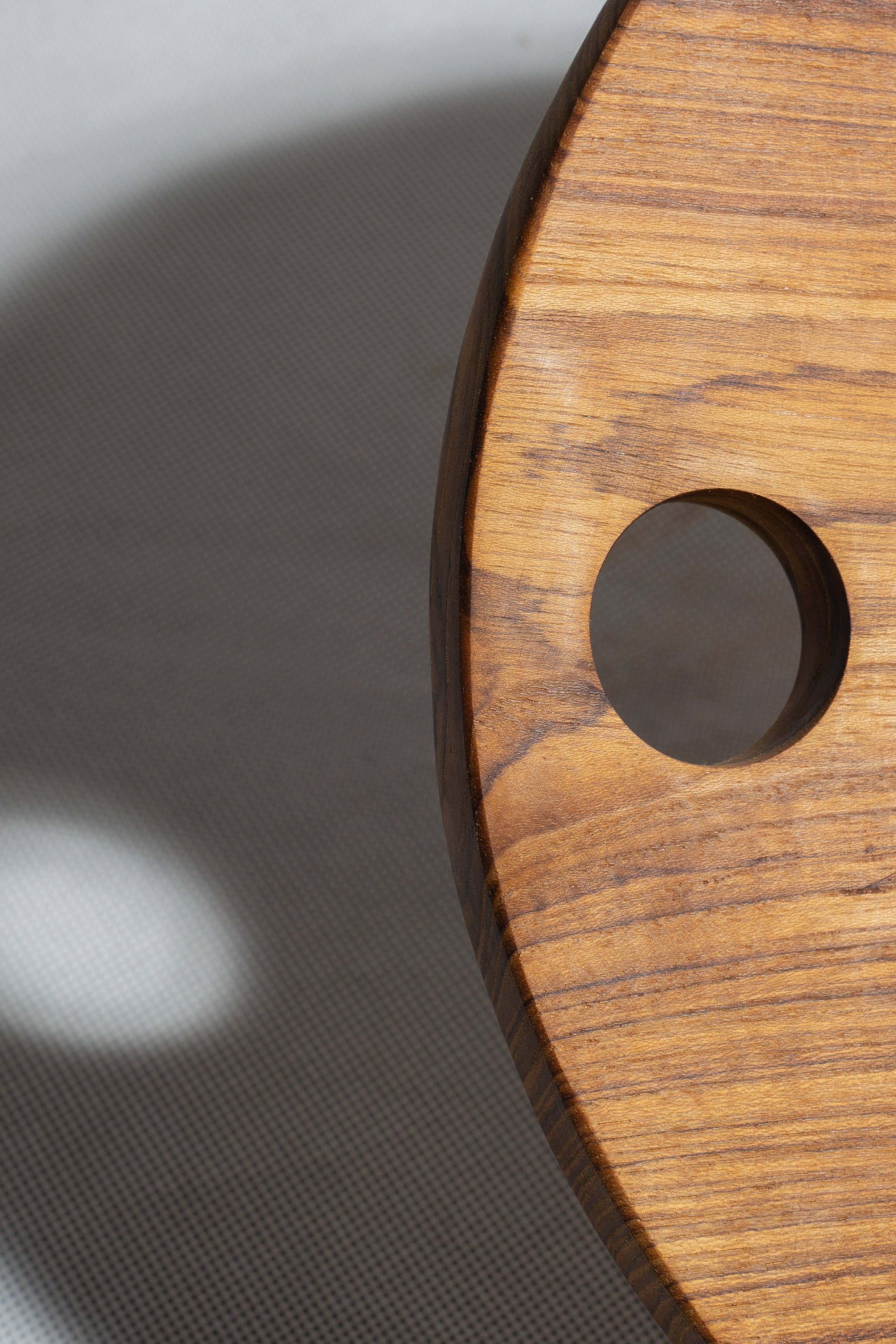 Office Objets – wholesale Skärbräda – Rund skärbräda i urholkad teak D:30116