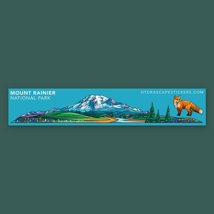 Hydrascape Stickers - Wholesale Sticker - Mount Rainier National Park Miniscape Sticker