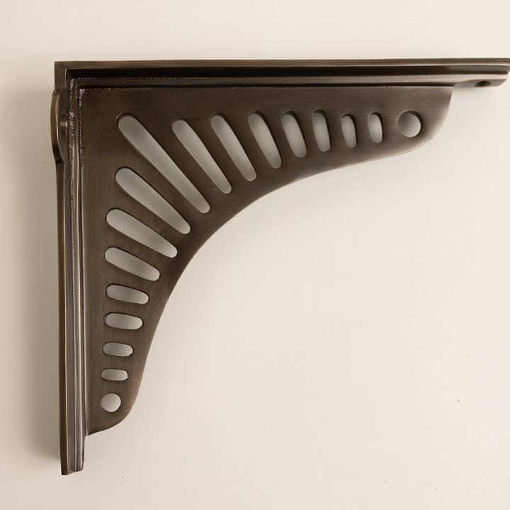 Brass bee - Vendita all'ingrosso Mensole da parete - Staffe per mensole Sunrise in ottone anticato, in ottone massiccio resistente2