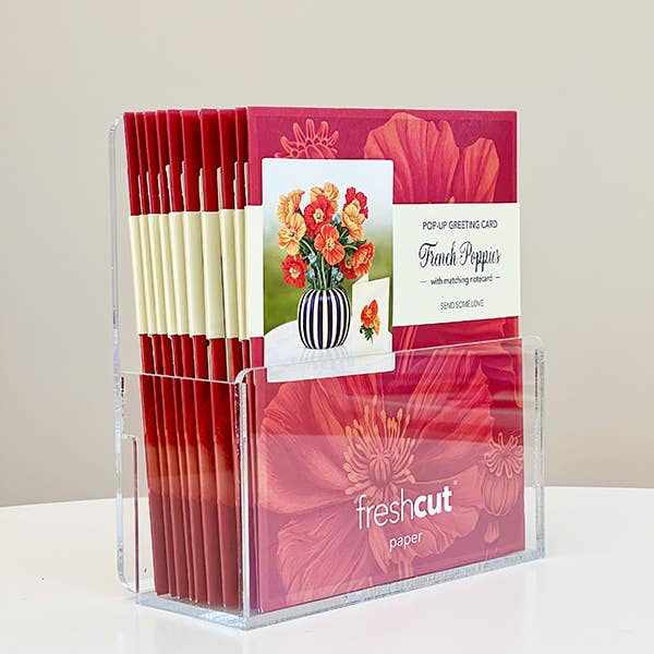 FreshCut Paper LLC - Wholesale Retailer Display - Paper & Novelty - Spinner Add-On: Mini Acrylic Pockets (set of 4)