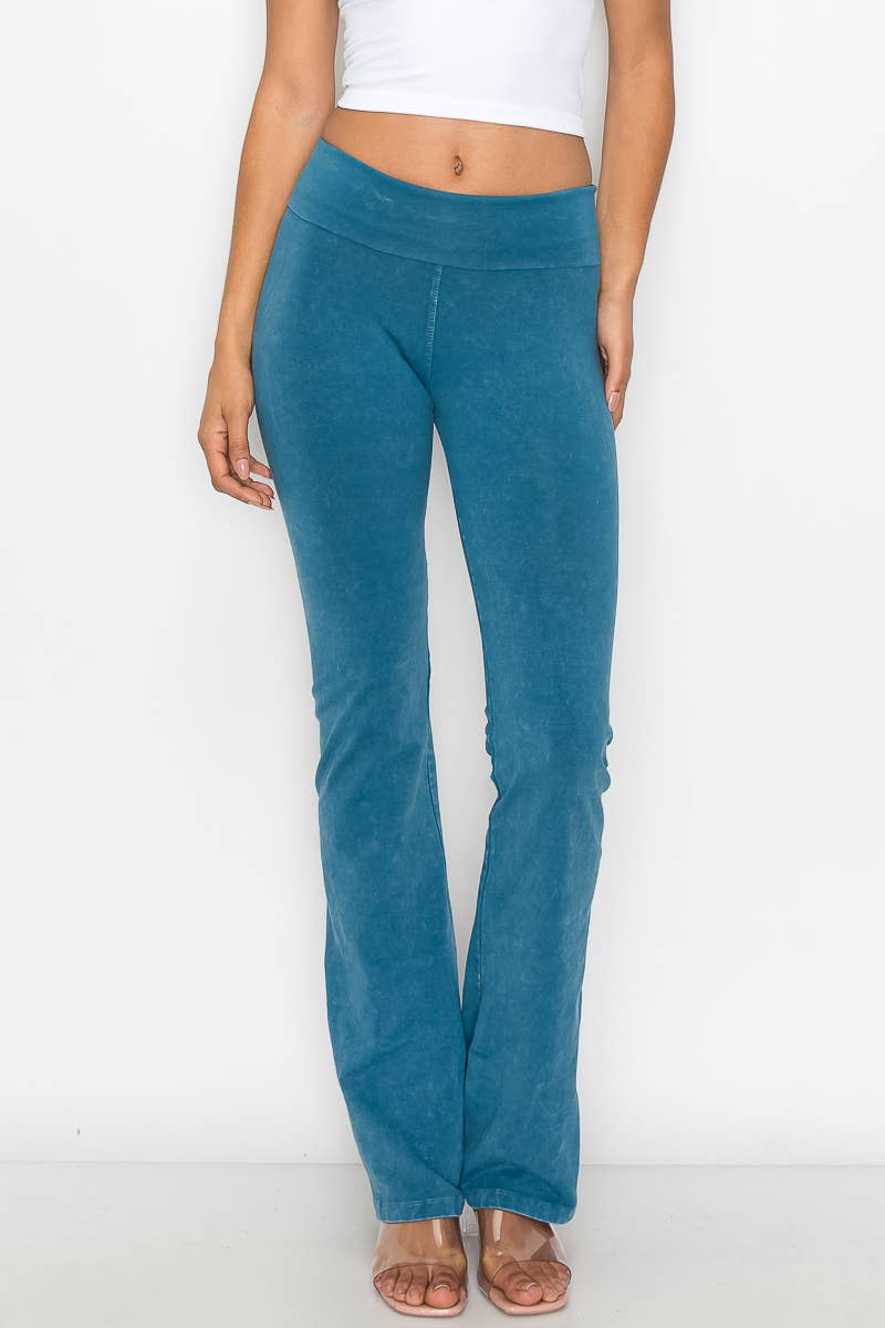 T-Party - Vente Legging de sport/d'intérieur – femme - Pantalon de yoga à taille repliable en minéraux T PARTY8