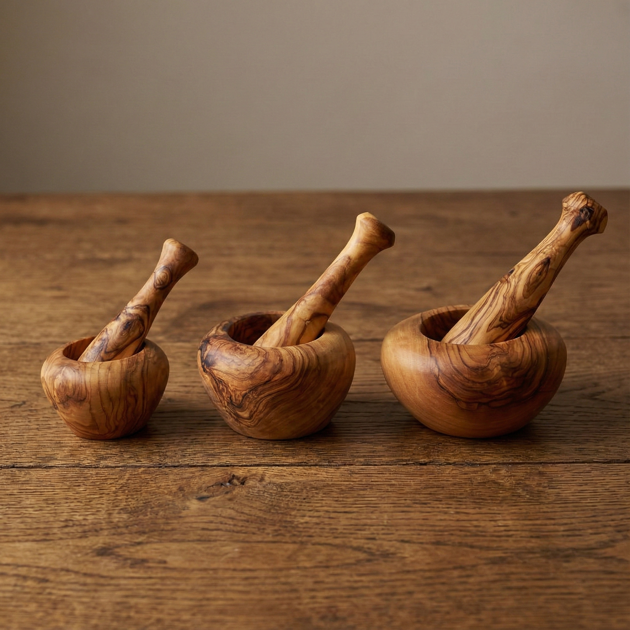 Handcrafted Olivewood - Wholesale Mortar & Pestle - Classic Olive Wood Mortar & Pestle, Handmade3