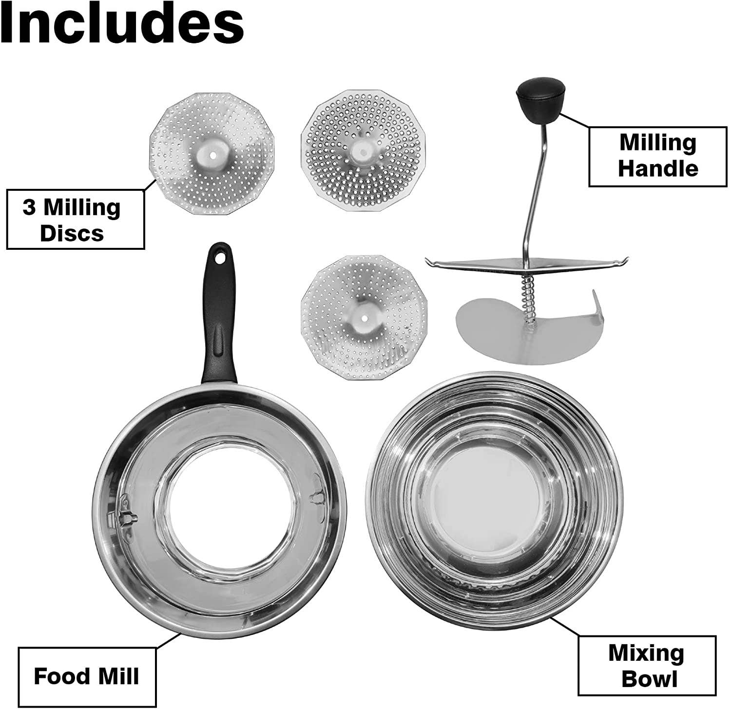 Bezrat – wholesale Köksverktyg/-pryl – Bezrat rostfritt stål kök kvarn med blandningsskål3