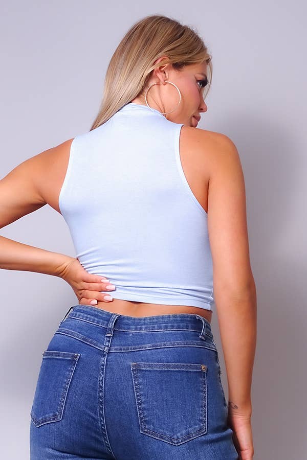 CEFIAN FASHION – Großhandel Strickoberteil – Damen – KEINE SORGEN SEXY GERAFFTE VORDERE CROP TOP6