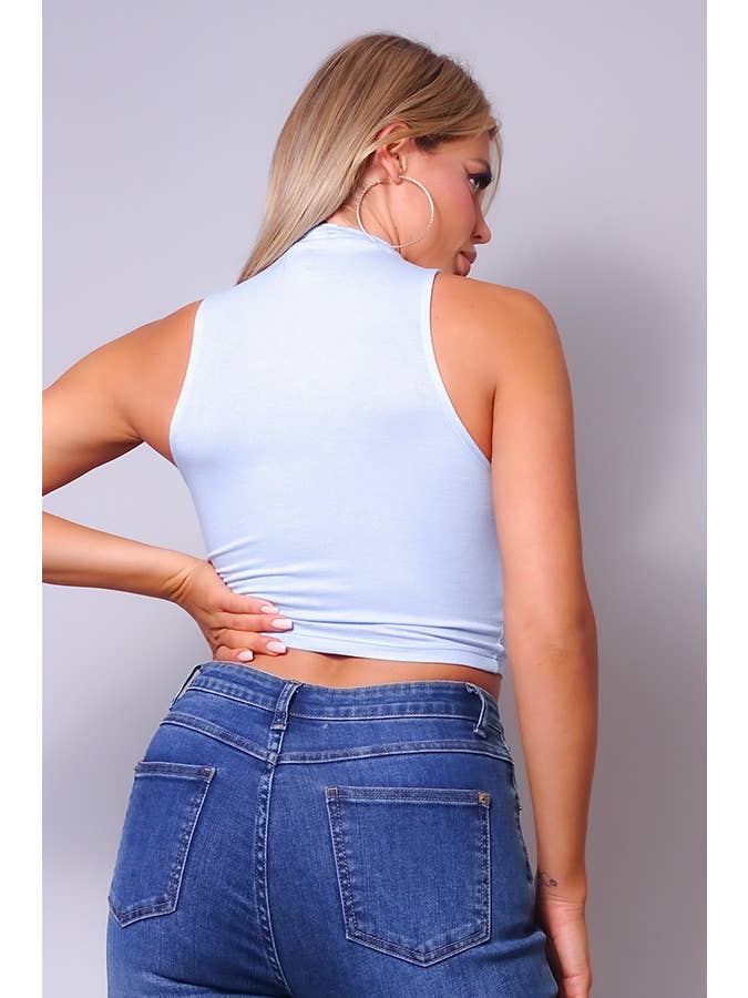 CEFIAN FASHION – Großhandel Strickoberteil – Damen – KEINE SORGEN SEXY GERAFFTE VORDERE CROP TOP6