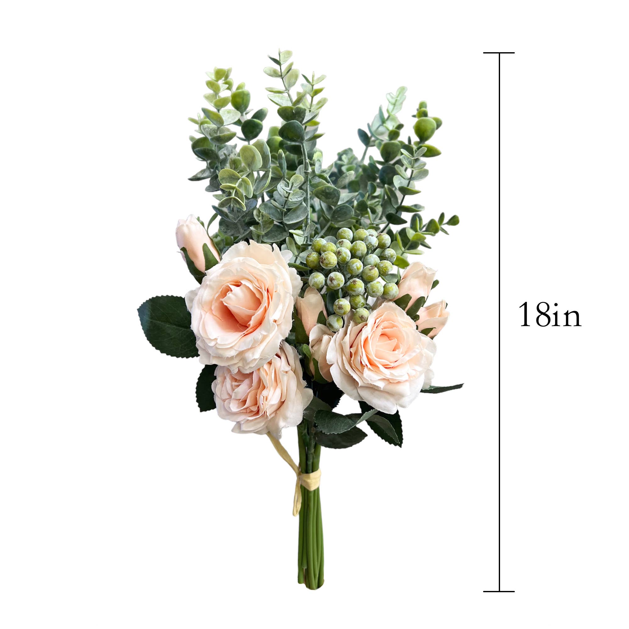 Sun Decorer - Wholesale Artificial Flowers - Artificial Rose Eucalyptus Floral Arrangement2