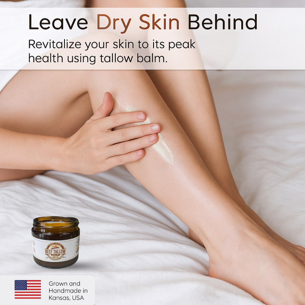 VIAI Beauty - Vente Baume/beurre pour le corps - Baume de suif de bœuf nourri à l'herbe - 4 oz - Fabriqué aux États-Unis - Suif biologique nourri et fini à l'herbe - Soin hydratant pour la peau13