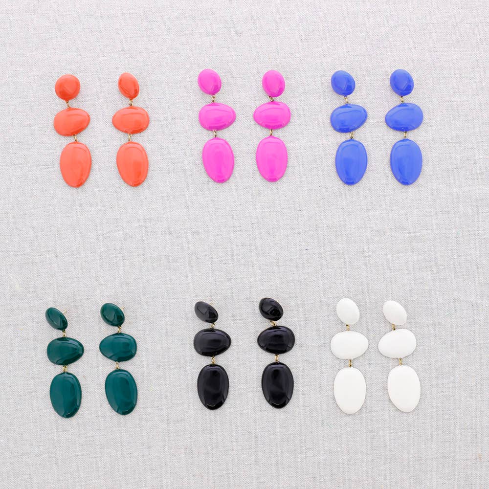 Sonata – Engroshandel Hængeøreringe og creoløreringe – Emaljerede øreringe i geometriske former af stål6