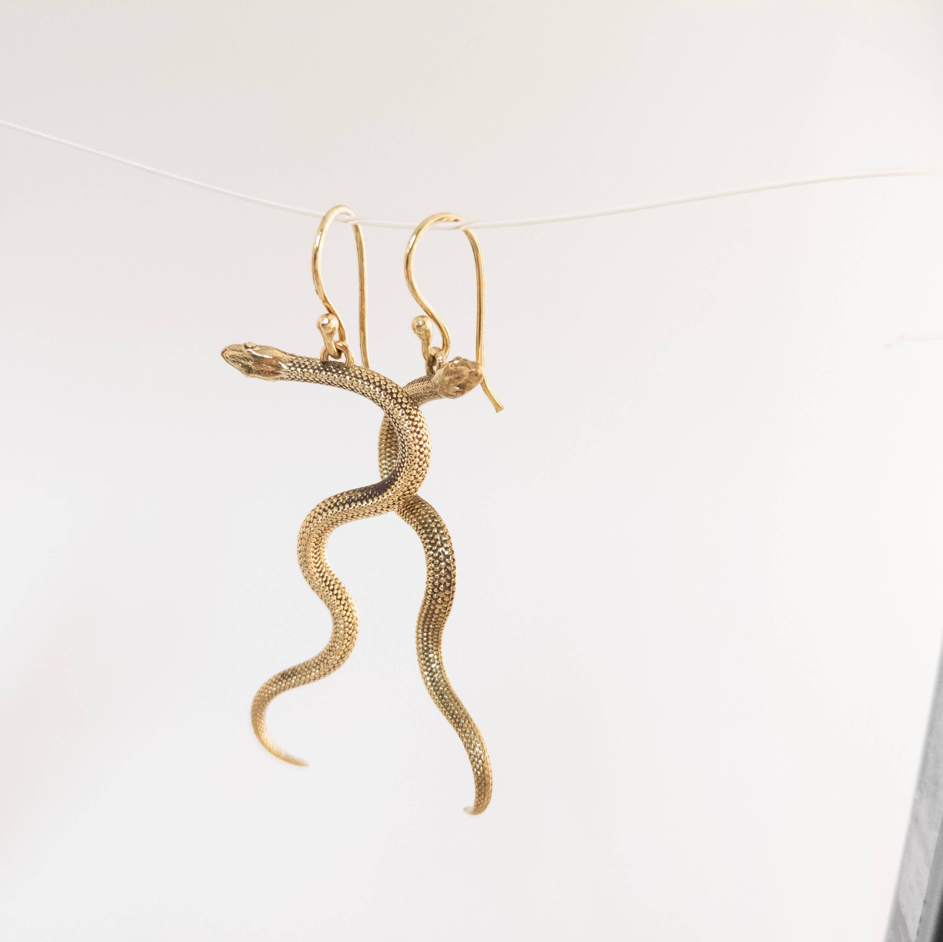 Tenzing Collections - Wholesale Dangle Earrings - Snake Earrings, Golden1