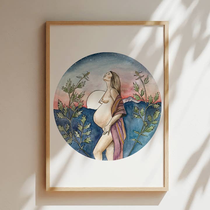 Impression d'archive « Une femme est une montagne » pour la vente par Anna Of The Meadow