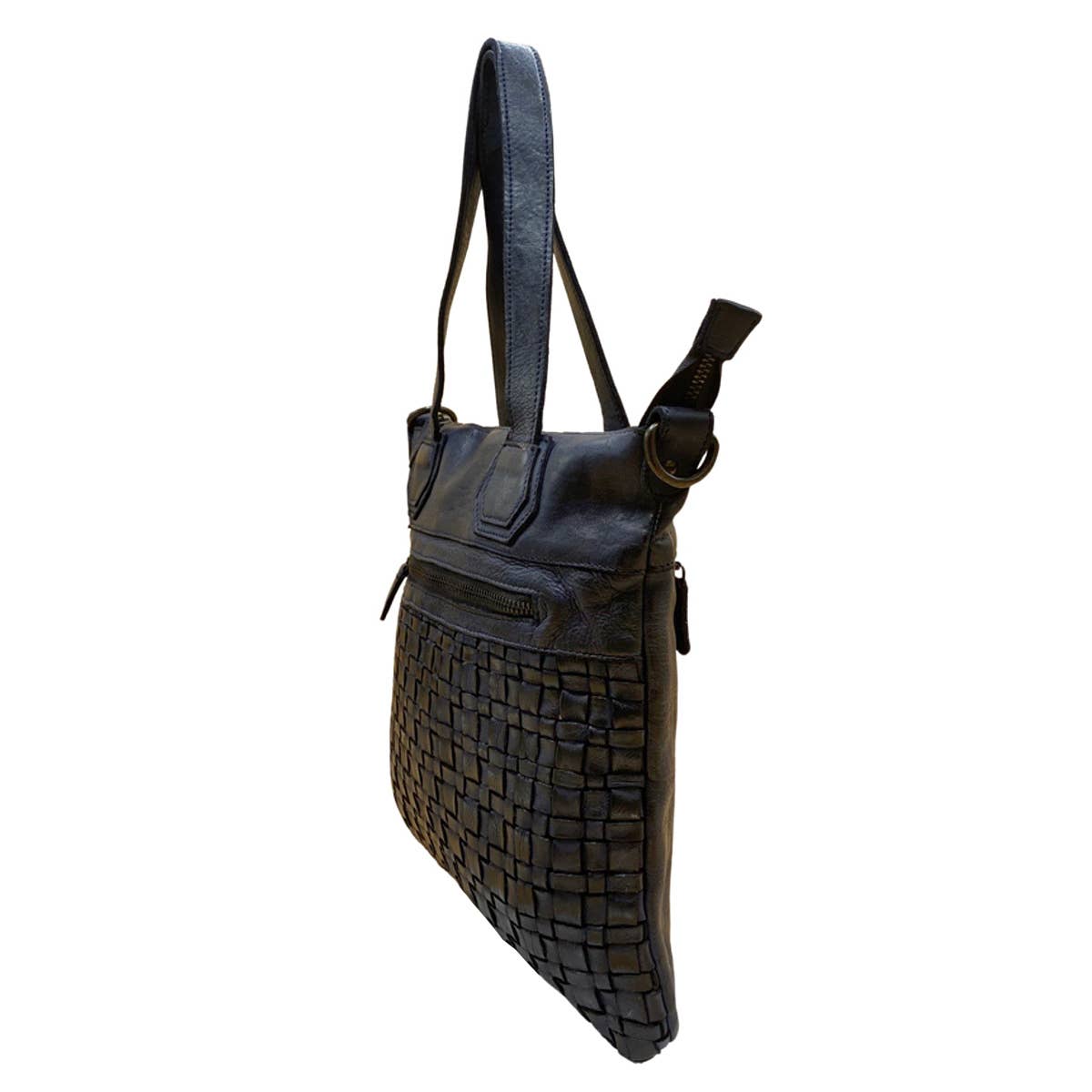 Arrigo - Wholesale Shoulder Bag - Women's - Braided Leather Leather Bag with a Short and a Long Handle12