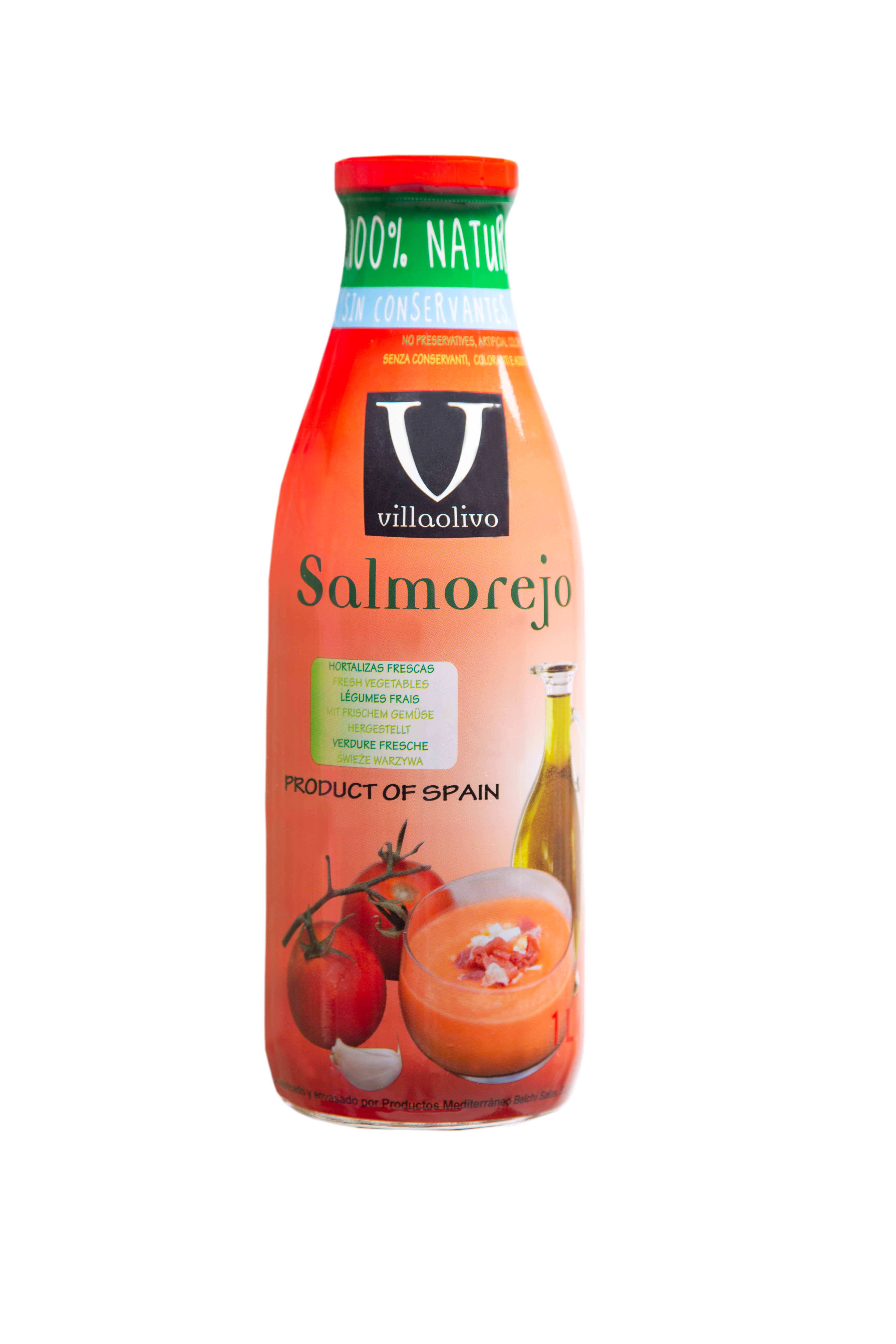 VillaOlivo - Vendita all'ingrosso Zuppe - Villaolivo - Salmorejo con pane senza glutine 1 L1
