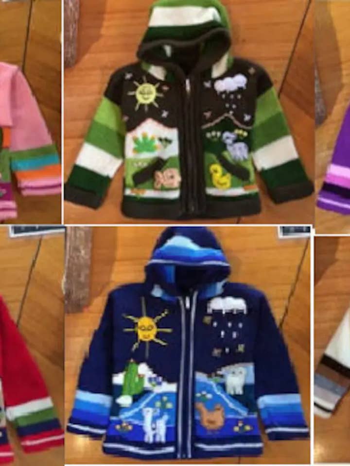 kids wool sweater with Embroidered details for wholesale by MODA LATINA