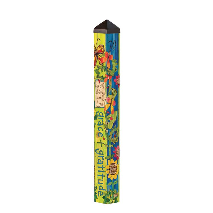 Studio M - Wholesale Outdoor Ornament/Decor - Grace & Gratitude 40" Art Pole1