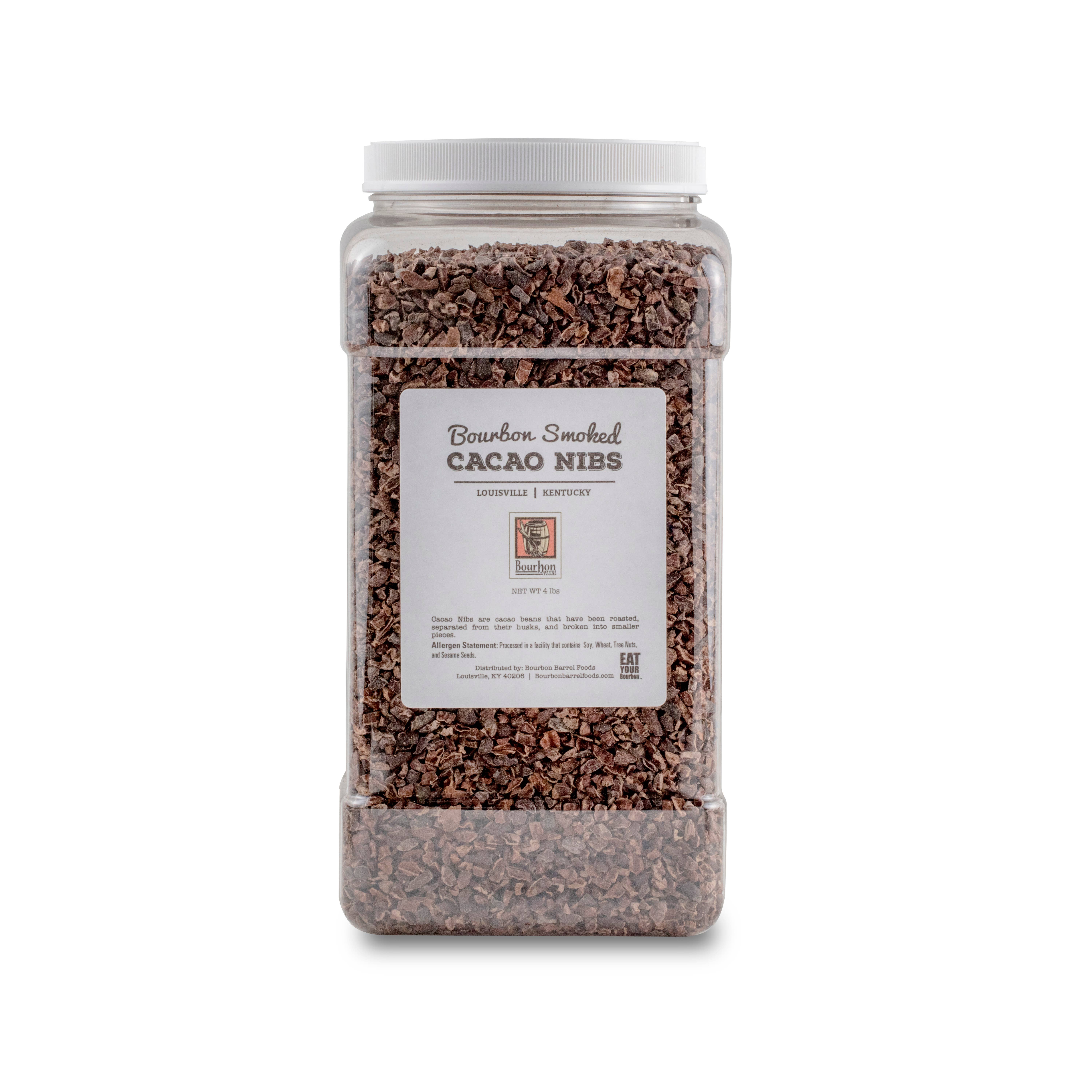 Bourbon Barrel Foods - Wholesale Dried Spice - Tub- Bourbon Smoked Cacao Nibs 4 lbs