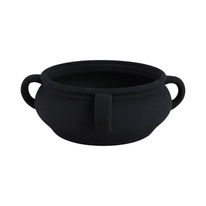 Sagebrook Home - Wholesale Decorative Plate/Dish/Bowl - 11 in. Black Textured Bowl with Handles