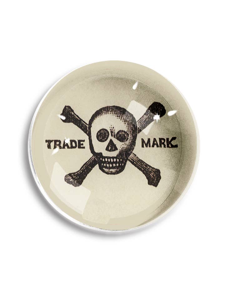 Skull And Crossbones Dome Paperweight for wholesale by Ben's Garden