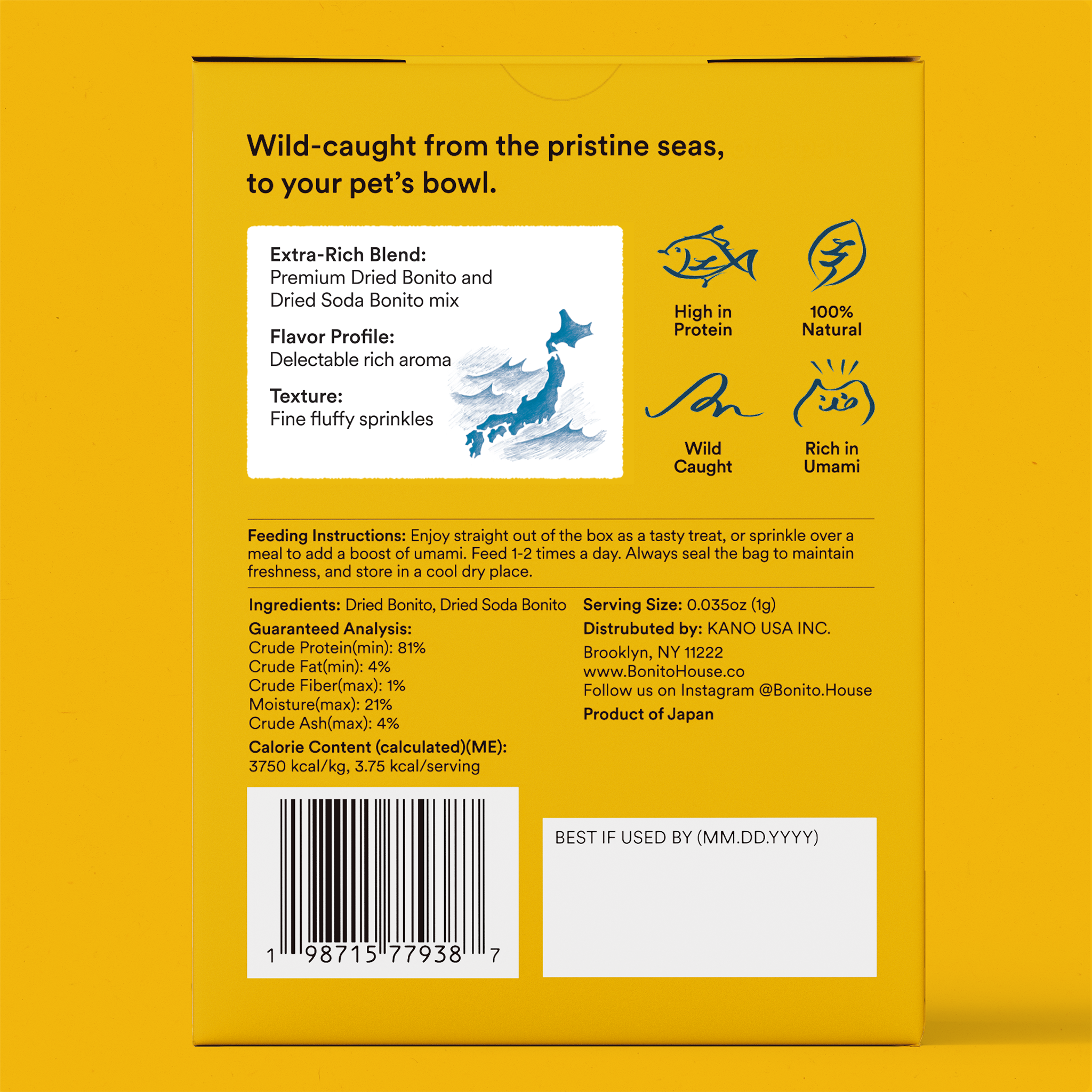 Bonito House - Wholesale Pet Treats - Cat - Umami Meal Topper: Bonito Flakes for Cats and Dogs2