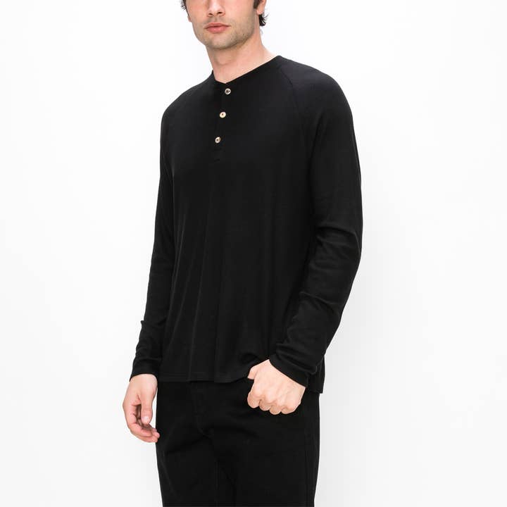 Coin 1804 - Wholesale T-Shirt - Men's - BABY THERMAL LONG SLEEVE HENLEY10