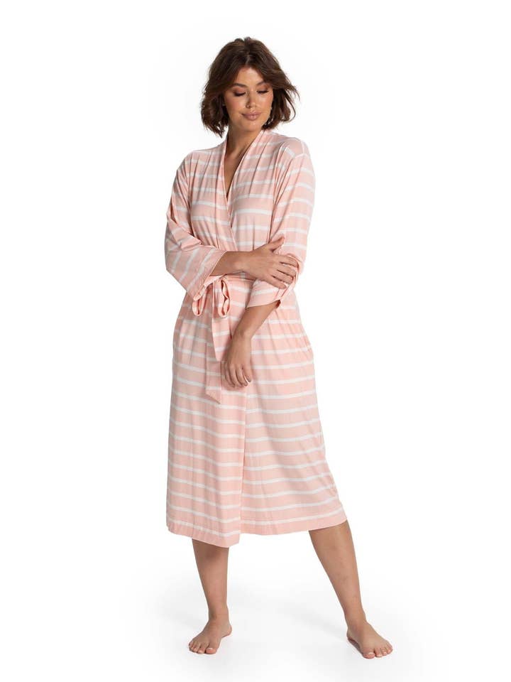 Emily Robe Pink White for wholesale on Faire5