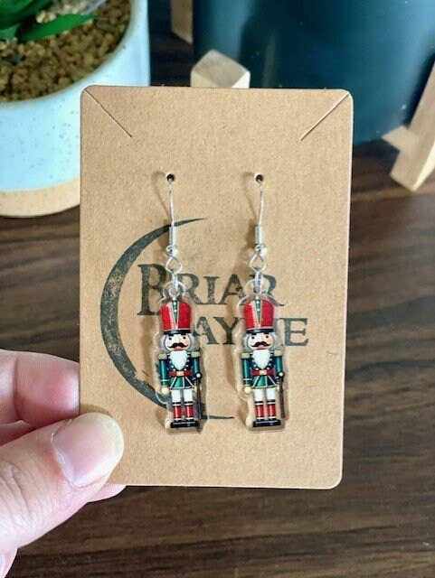 Briar layne - Wholesale Dangle Earrings - Vintage Nutcracker Christmas Holiday Earrings 3
