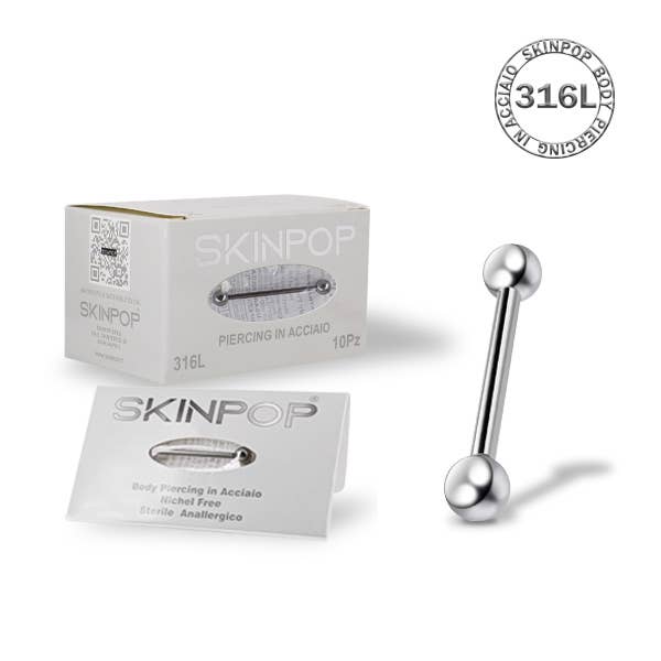 SKINPOP - Wholesale Nipple Ring - STERILE BARBELL PIERCING FOR FIRST TIME APPLICATION0