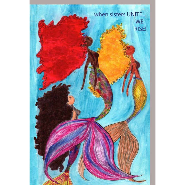 4"x 6" Sisters Unite Card for wholesale by Little Feet's Opus, LLC