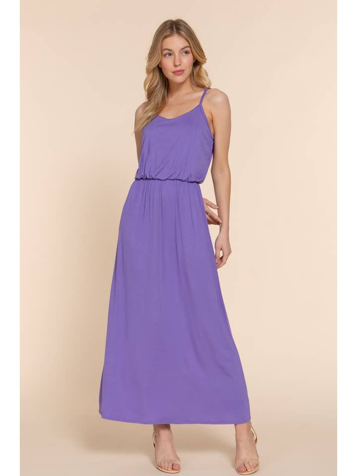 42POPS - Wholesale Dress - Women's - ",,.._ WAIST ELASTIC MIDI CAMI DRESS