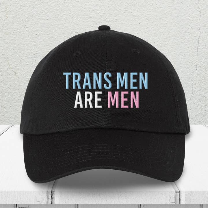 Gorra de Papá Bordada "Los Hombres Trans Son Hombres" (Copia) para venta al por mayor de Lucky Luna Apparel