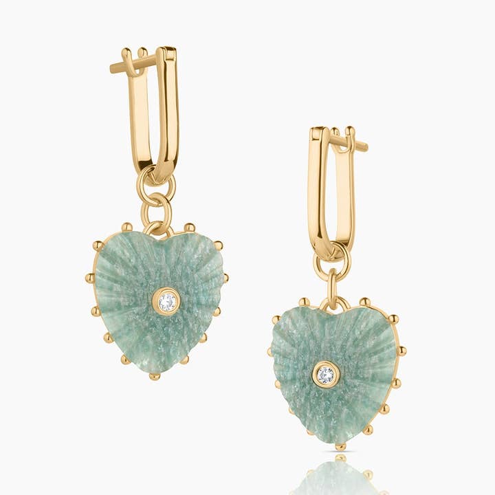 Boucles d'oreilles Isabel Amazonite pour la vente par THATCH