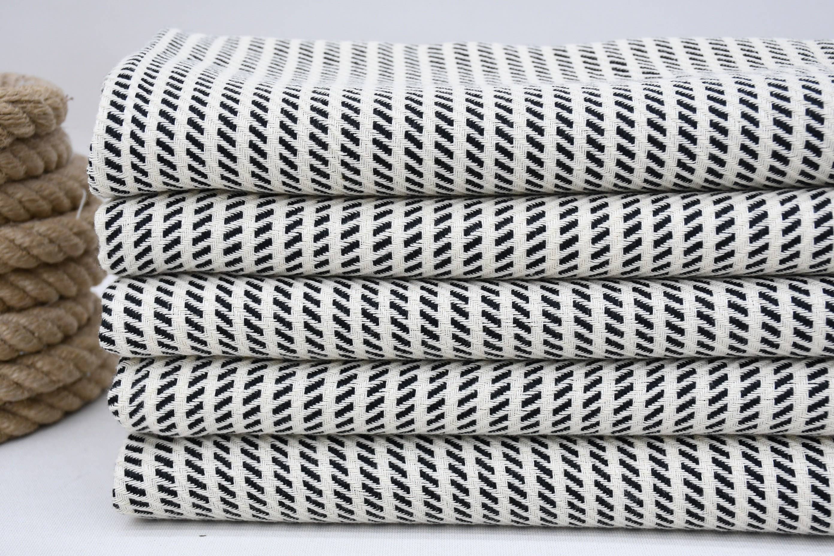 Organic Turkish Towels – wholesale Handduk – Handduk, Elegant Svart Kökshandduk2