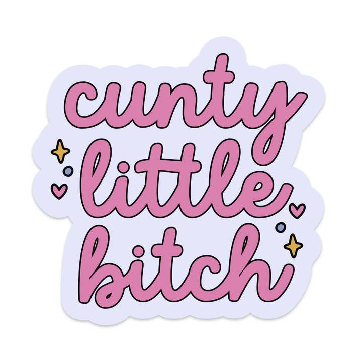 Kælling Lille Bitch Vinyl Klistermærke for engroshandel hos Mouthy Broad