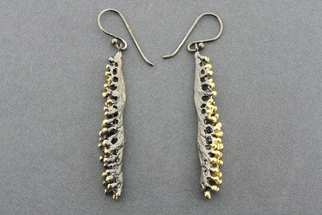 Makers & Providers - Wholesale Dangle earrings - Coco Pod Earring - Gold Plated & Oxidized