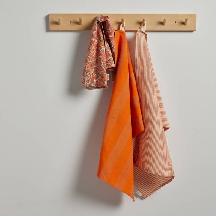 Bonheur du Jour - Wholesale Tea Towel - Tea Towel - Large Orange Stripe1