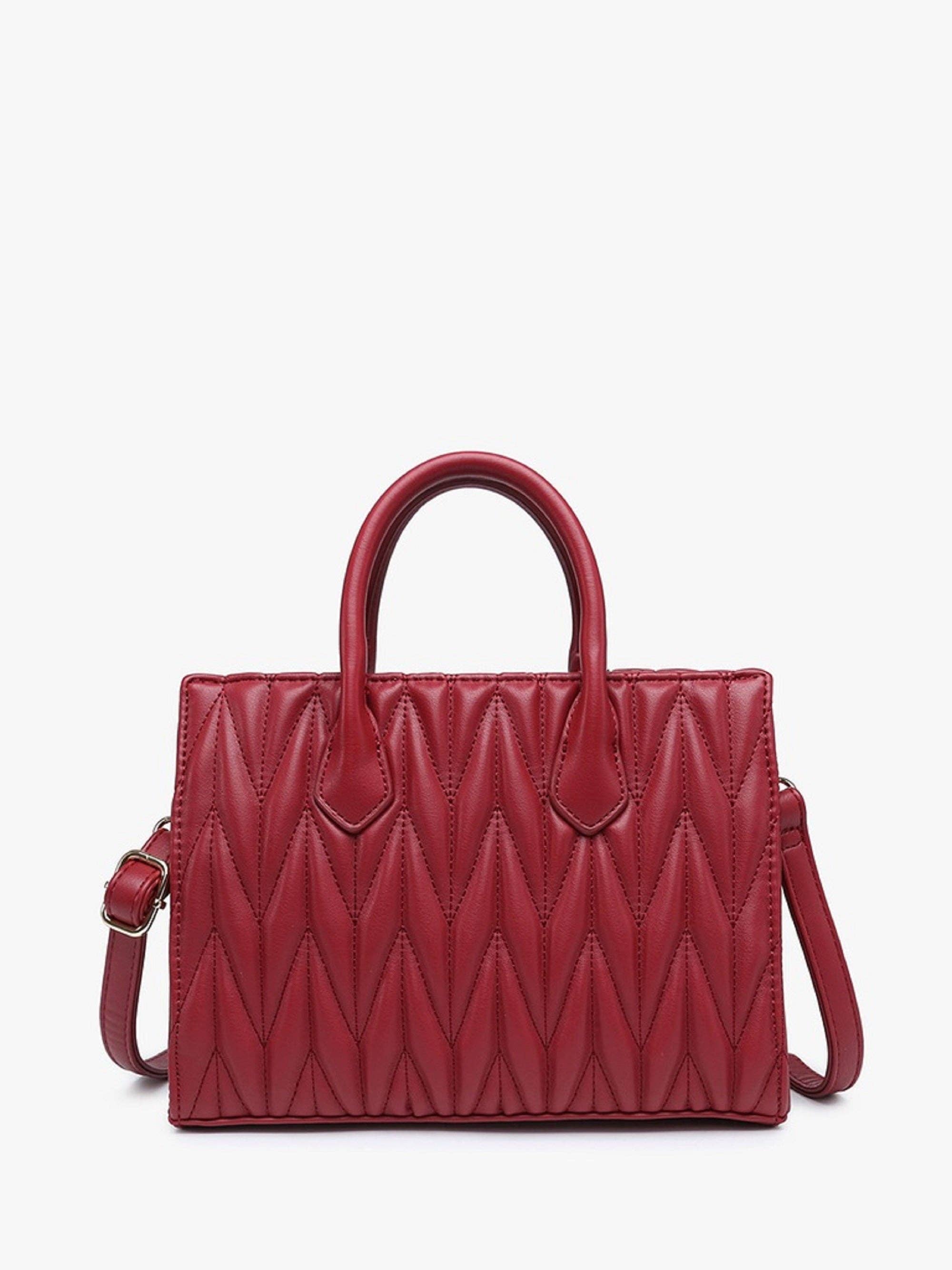 MiMi Wholesale - Wholesale Satchel - Women's - EH Women's Satchel with Herringbone Pattern And Dual Handles6