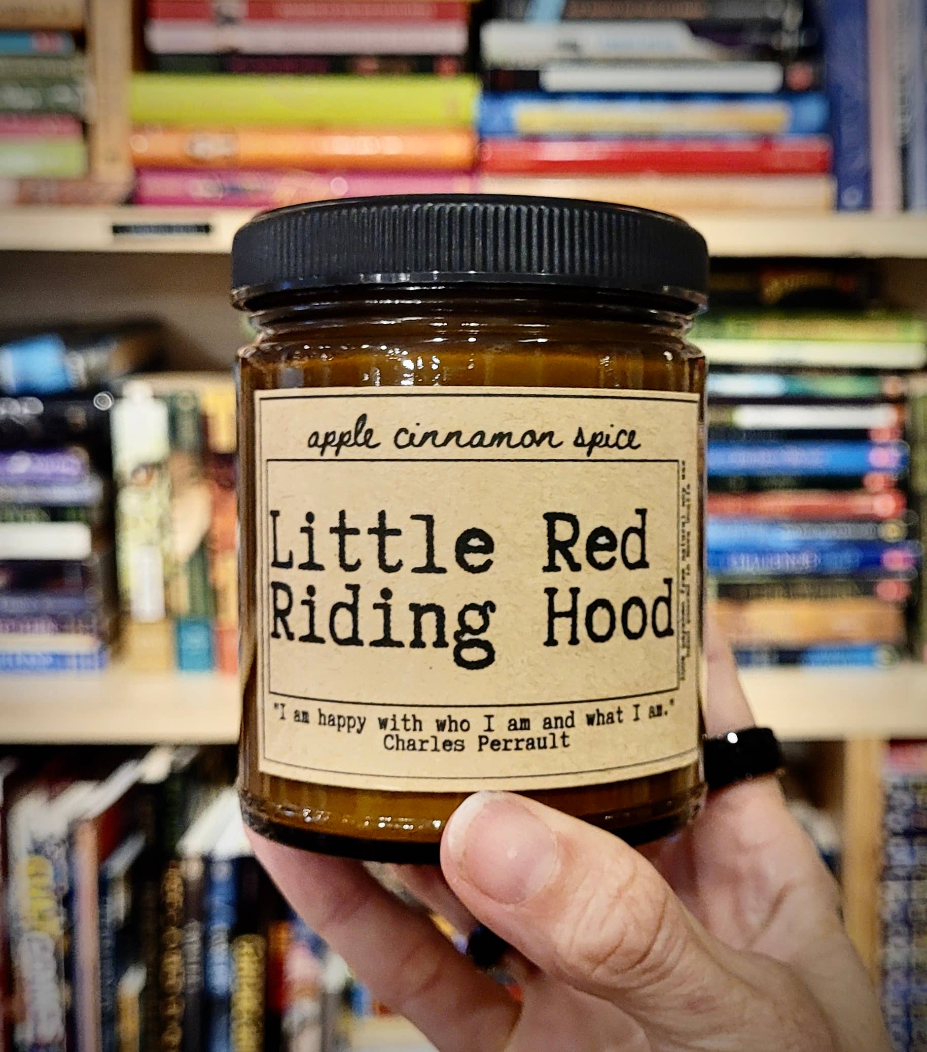 NovelTea Bookstore & Gifts - Wholesale Jar/Filled Candle - Little Red Riding Hood -  Apple Spice Scented Candle4