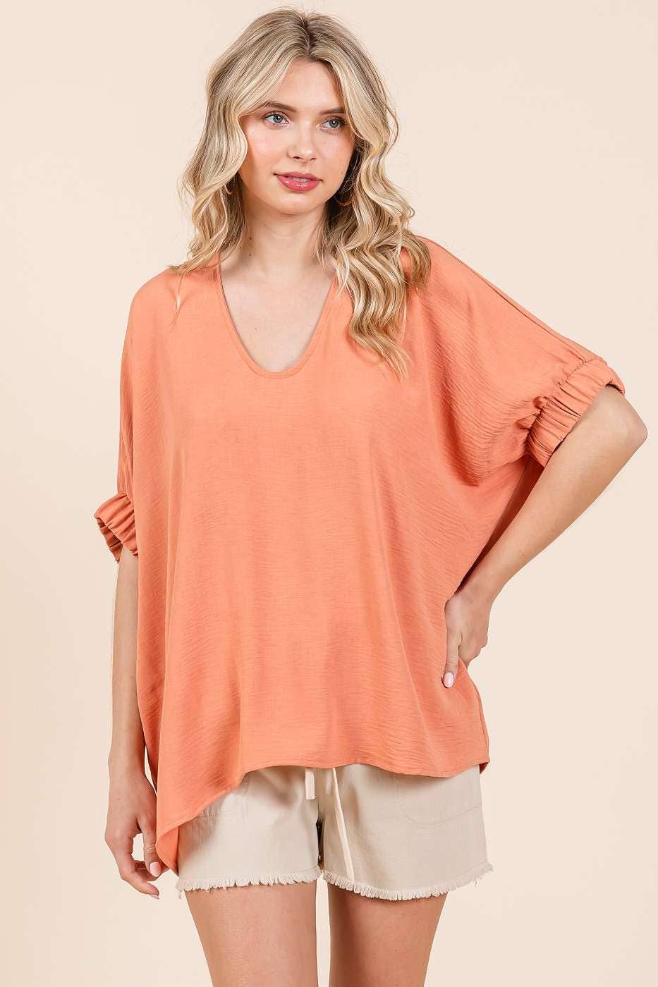 mittoshop – wholesale Blus - Dam – DOLMAN ELASTISK ÄRM ÖVERDIMENSIONERAD TOPP9