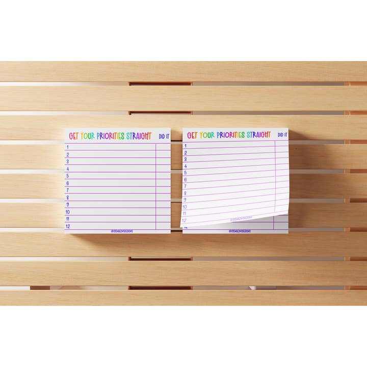 Sticky Notes/Get Your Priorities Straight/funny, quirky for wholesale by Shemazing Designs