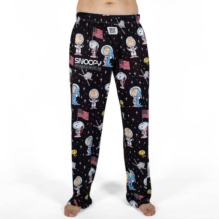BRIEF INSANITY - Wholesale Sleepwear Bottom - Unisex - Snoopy Space Pajama Lounge Pants