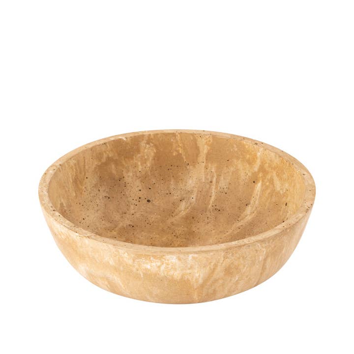 Serving Bowl Beige Resin Dia 10" for wholesale on Faire1