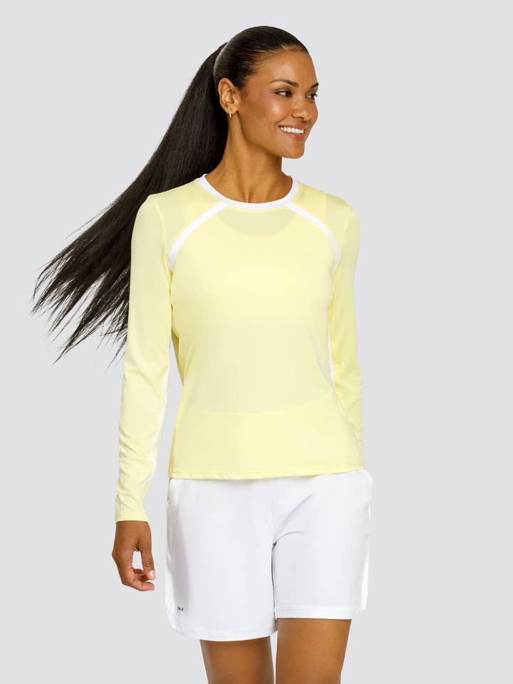 SMASH LONG SLEEVE TOP - FRESH LEMON for wholesale by Spin-It