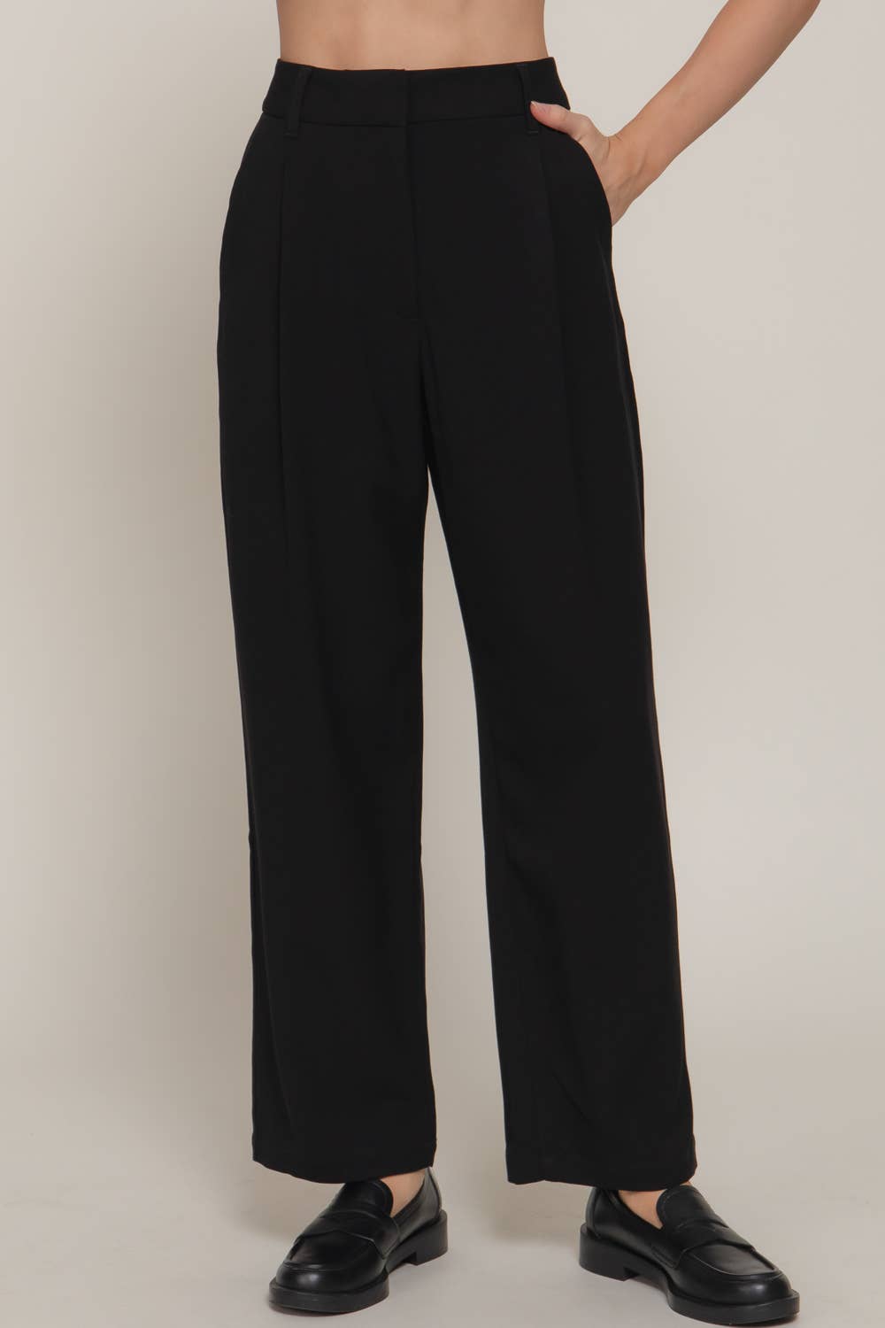 Active Basic | Active USA - Wholesale Pants - Women's - Front Pleats Detail Pants8