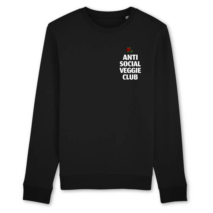 Anti Social Veggie Club - Organic Cotton Sweatshirt for wholesale by Oat Milk Club