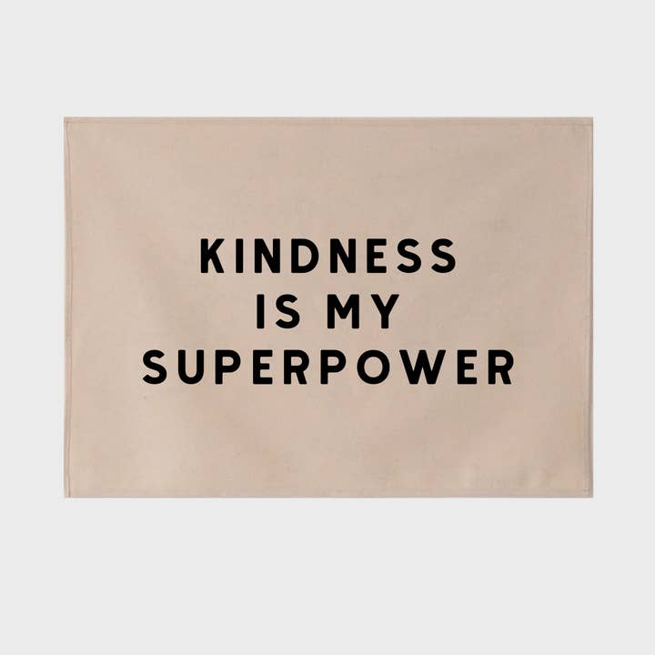 Kindness is my superpower Bold Wall Hanging 50x70cm - more colours available for wholesale by Little M