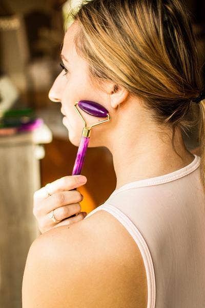 coexs novelty - Wholesale Face/Beauty Roller - Faux Amethyst Facial Roller1