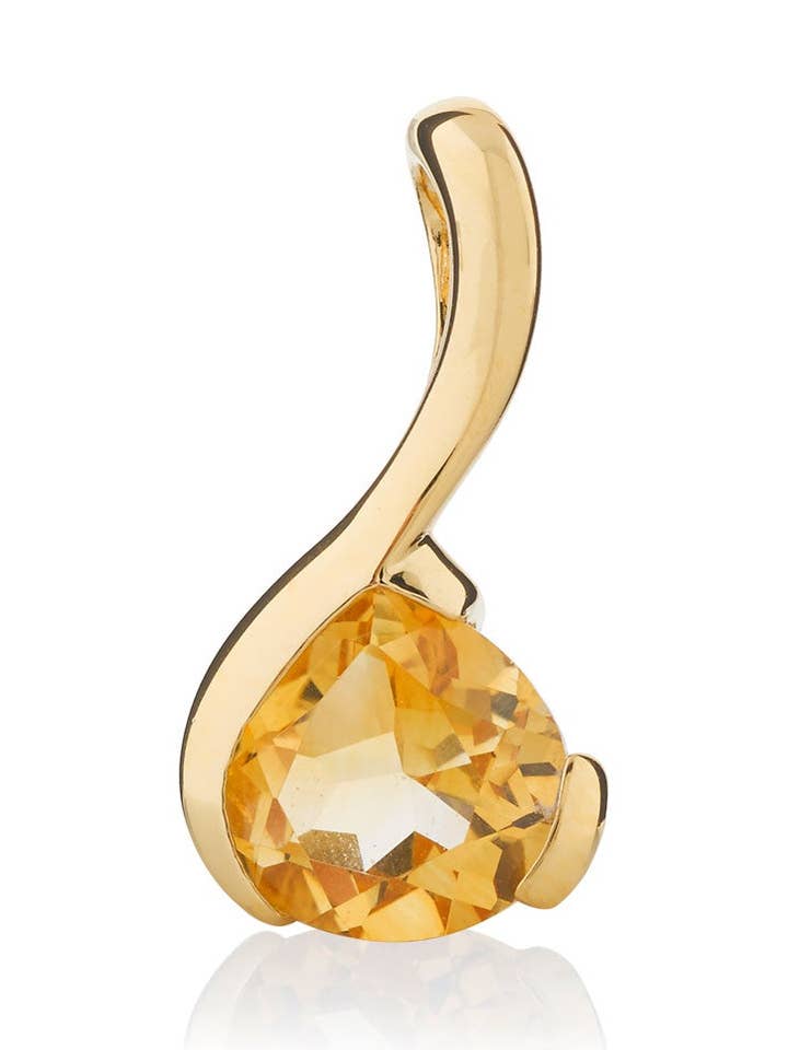 Sensual Gold Pendant with Citrine for wholesale by Manja