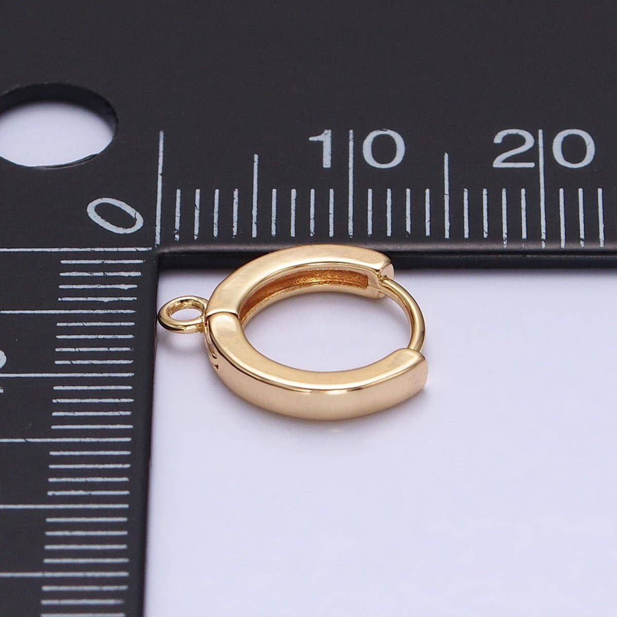 Aim Eternal - Wholesale Huggie Earrings - 12mm Round Huggie Open Loop Earrings Supply in Gold & Silver | Z-288 Z-2893