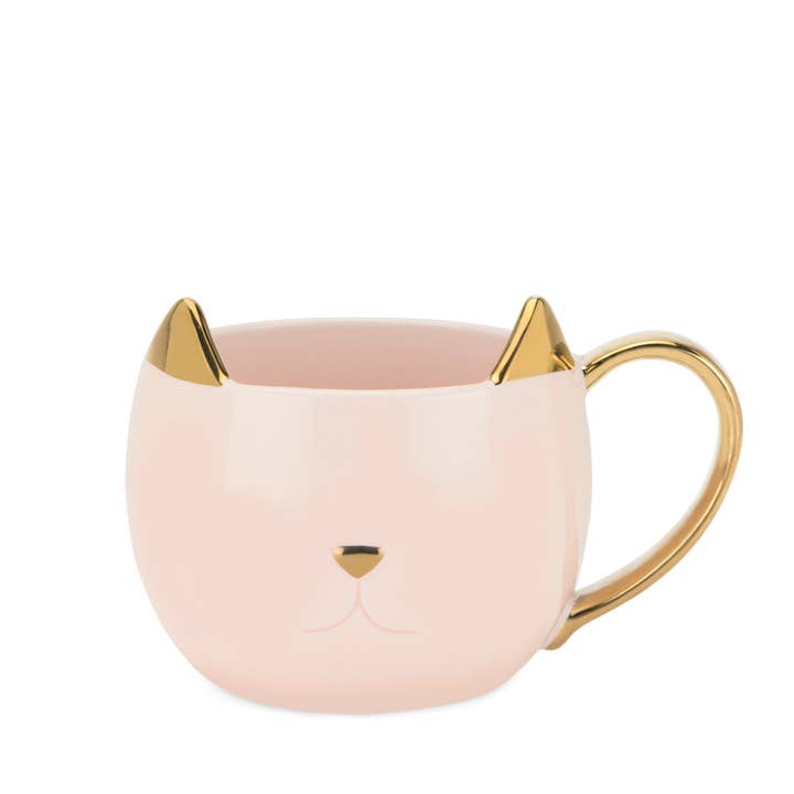 Chloe™ Ceramic Mug Cat Purrrfect in Pink and Gold for wholesale by Pinky Up